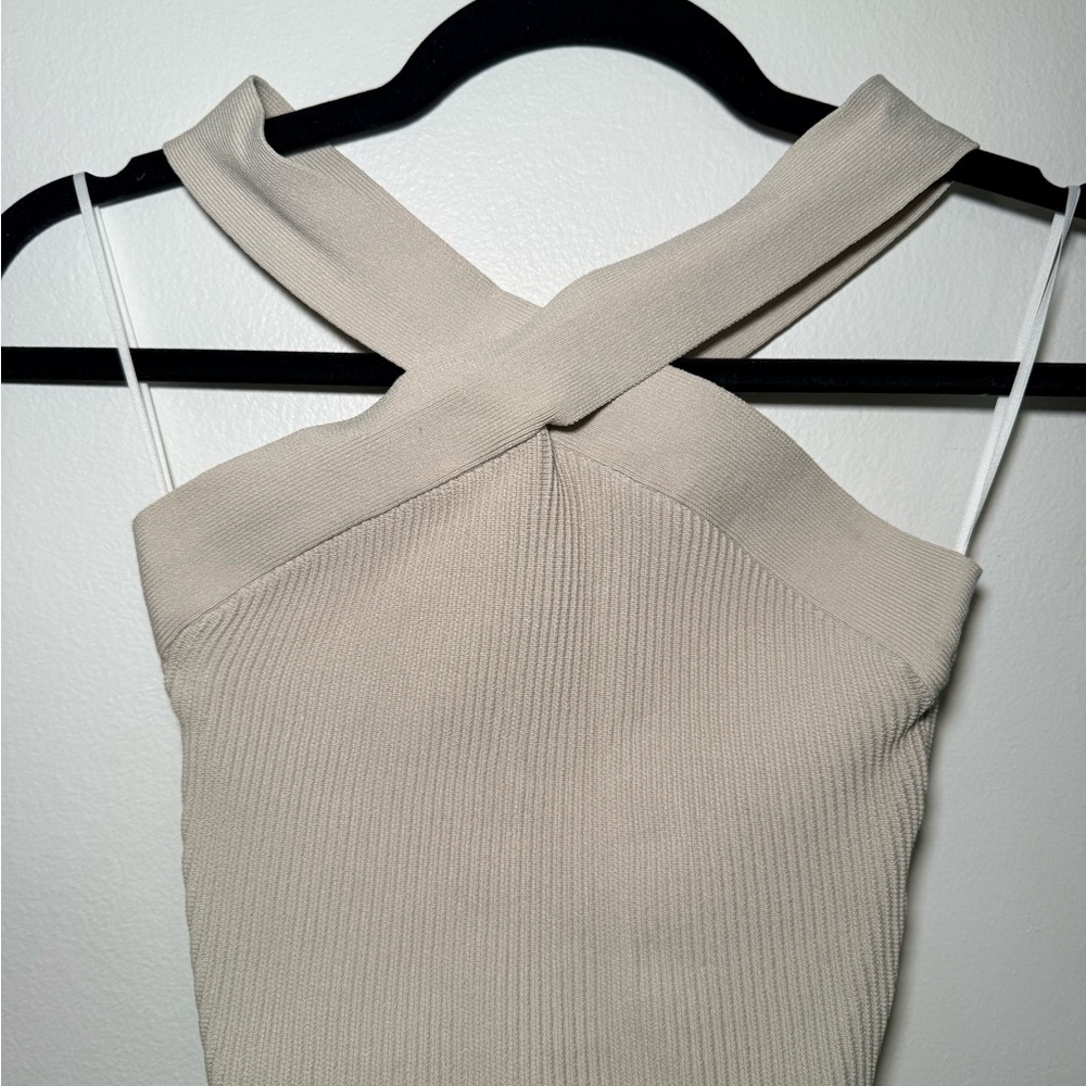 Aritzia Sculpt Knit Criss Cross Cropped Tank